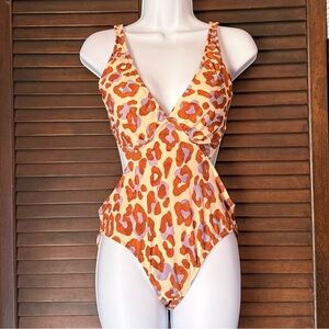 Venus Leopard One-Piece Swimsuit NWOT